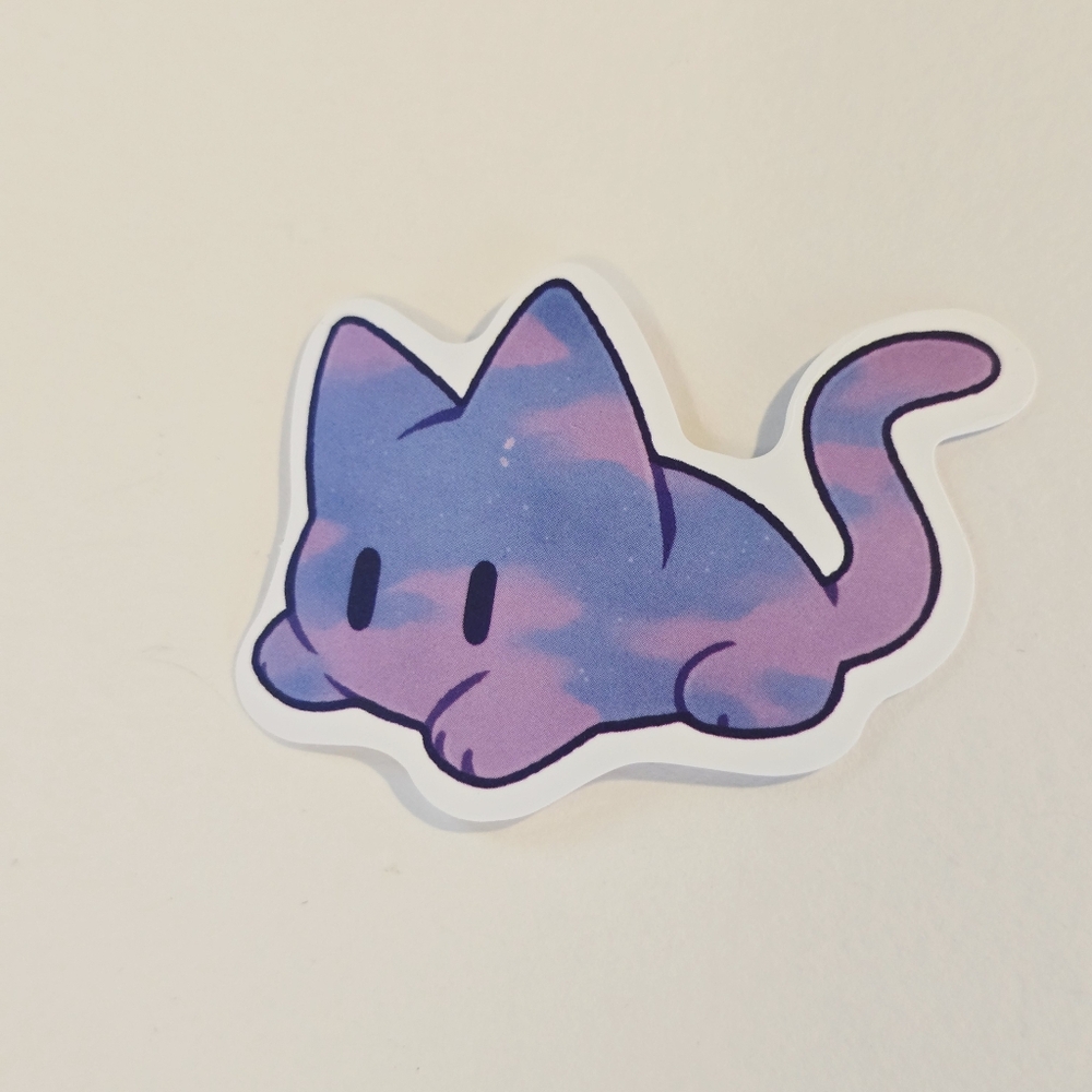10/$10 Purple and Blue Cat Sticker